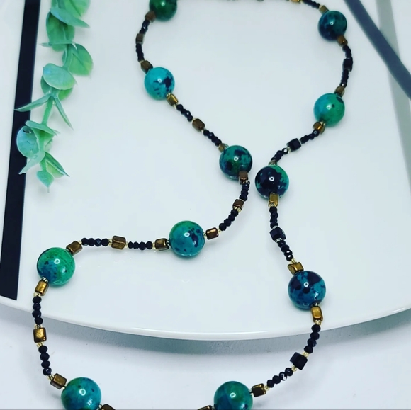 Chrysocolla necklace - Picture 2 of 4